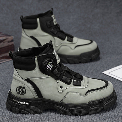 Dial-Adjust Work Shoes with 2-Second Twist Fit System for Workshop & Garage Use