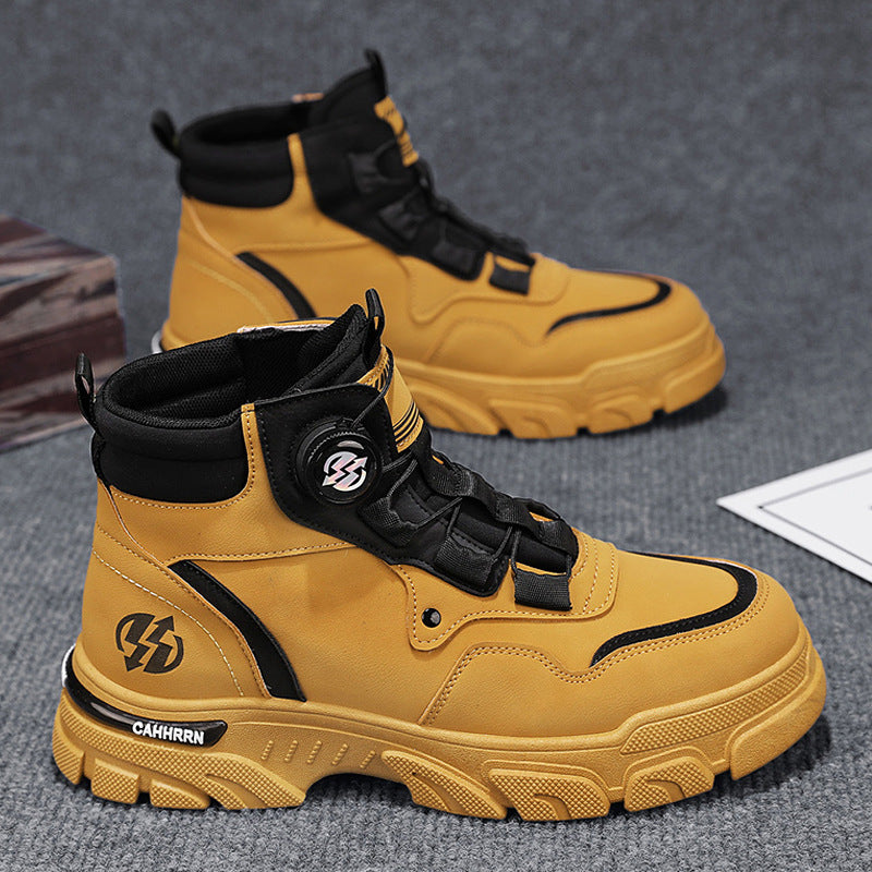 Dial-Adjust Work Shoes with 2-Second Twist Fit System for Workshop & Garage Use