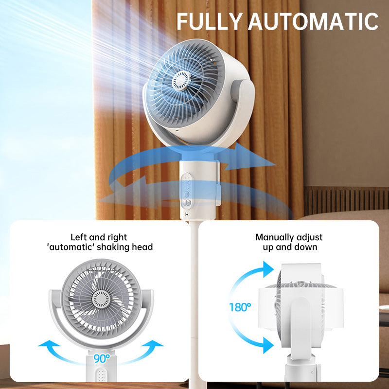 Whisper-Quiet Pedestal Fan with Remote Control USB-Powered 5-Speed Oscillating Tower Fan for Bedroom Office Living Room Adjustable Height Na