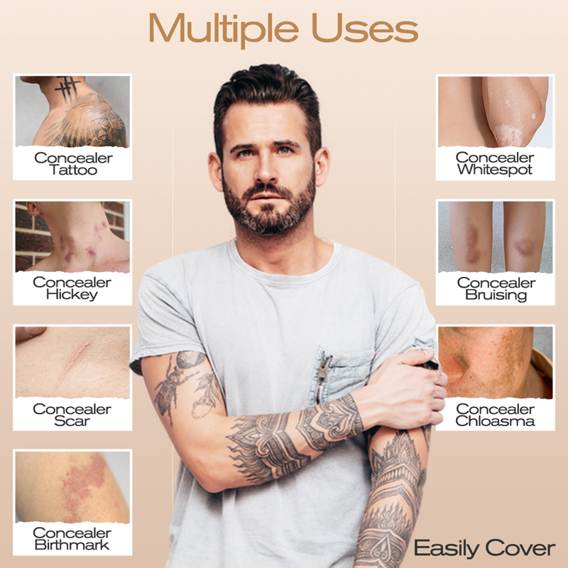 Two-Tone Water-Resistant Concealer Cream for Scars, Blemishes & Skin Discoloration – Custom Match Coverage