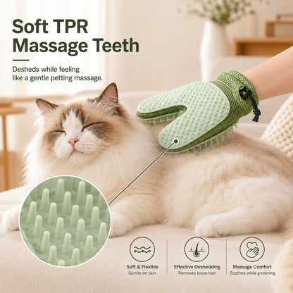 Ortekor Spray Pet Grooming Glove for Cats & Dogs - No-Bath Deshedding, Gentle Massage & Sofa Hair Cleanup