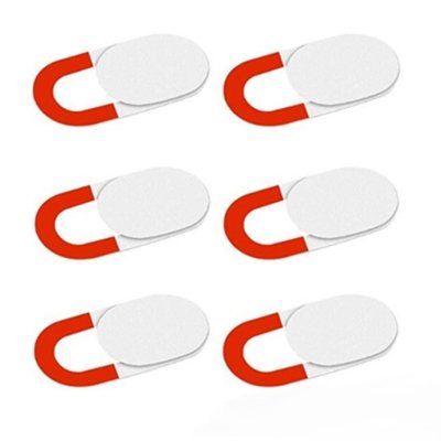 Webcam Privacy Covers Ultra-Thin Sliding Lens Blockers for Laptops Phones Tablets Computers Desktop Security Shield 6-Pack Black White