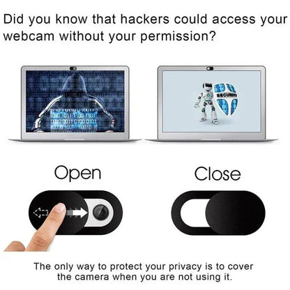 Webcam Privacy Covers Ultra-Thin Sliding Lens Blockers for Laptops Phones Tablets Computers Desktop Security Shield 6-Pack Black White