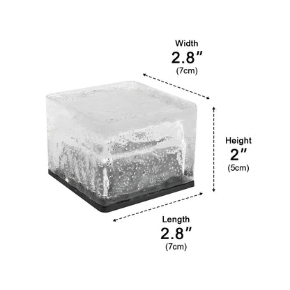 Solar Pathway Lights Crystal Cube Design for Gardens & Walkways Weatherproof Color-Changing LED Yard Illumination