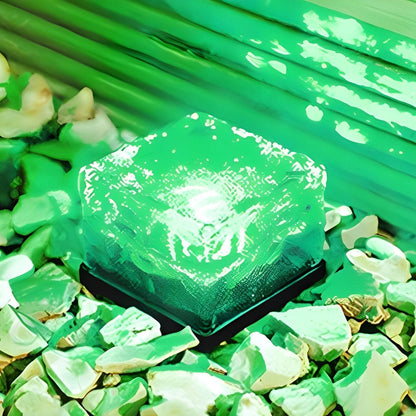 Solar Pathway Lights Crystal Cube Design for Gardens & Walkways Weatherproof Color-Changing LED Yard Illumination