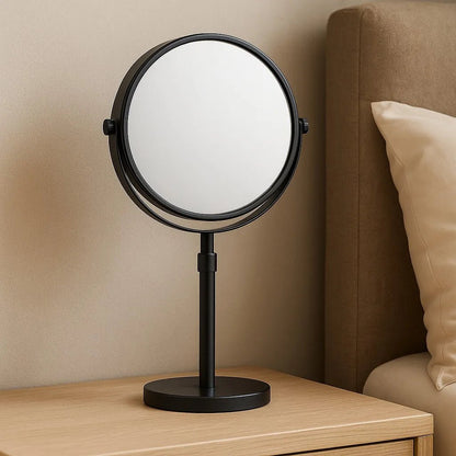 Elegant LED Makeup Mirror | 10X Magnification & Adjustable Height | Perfect Lighting for Flawless Makeup