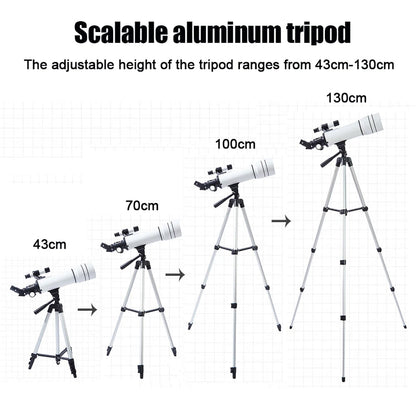 Beginner Refractor Telescope for Kids — 70mm Aperture with Adjustable Tripod & Phone Adapter