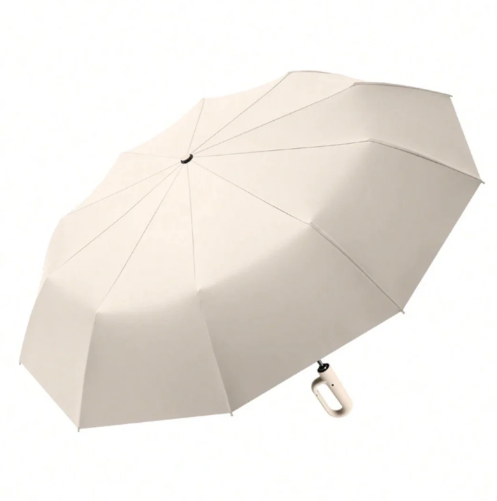 Wind-Resistant Compact Umbrella with Safety Reflectors for Night Visibility, Lightweight Waterproof Canopy for Rain Protection, Foldable Tra