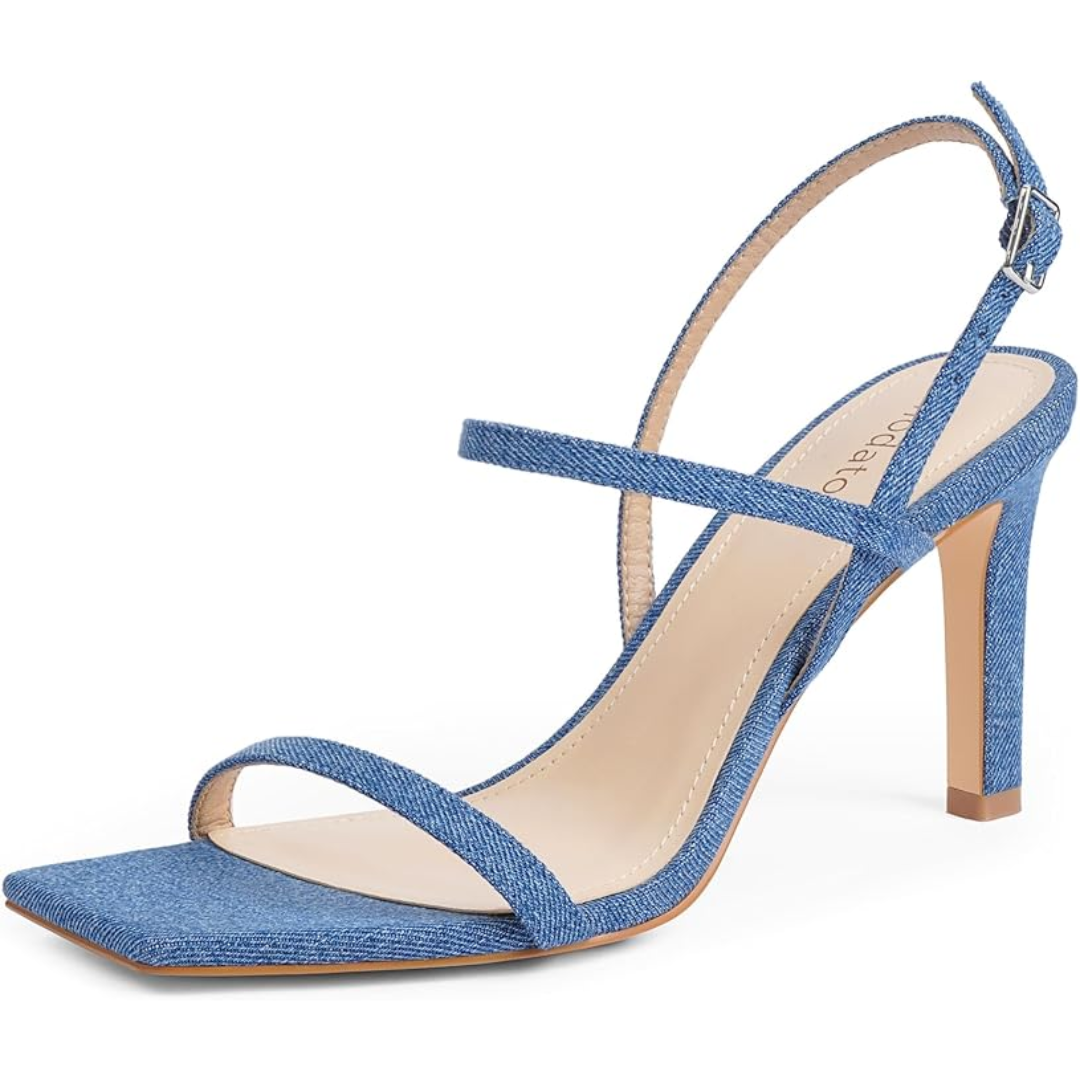 Women's Ankle Strap High Heels with Open Toe for Parties, Weddings & Date Nights