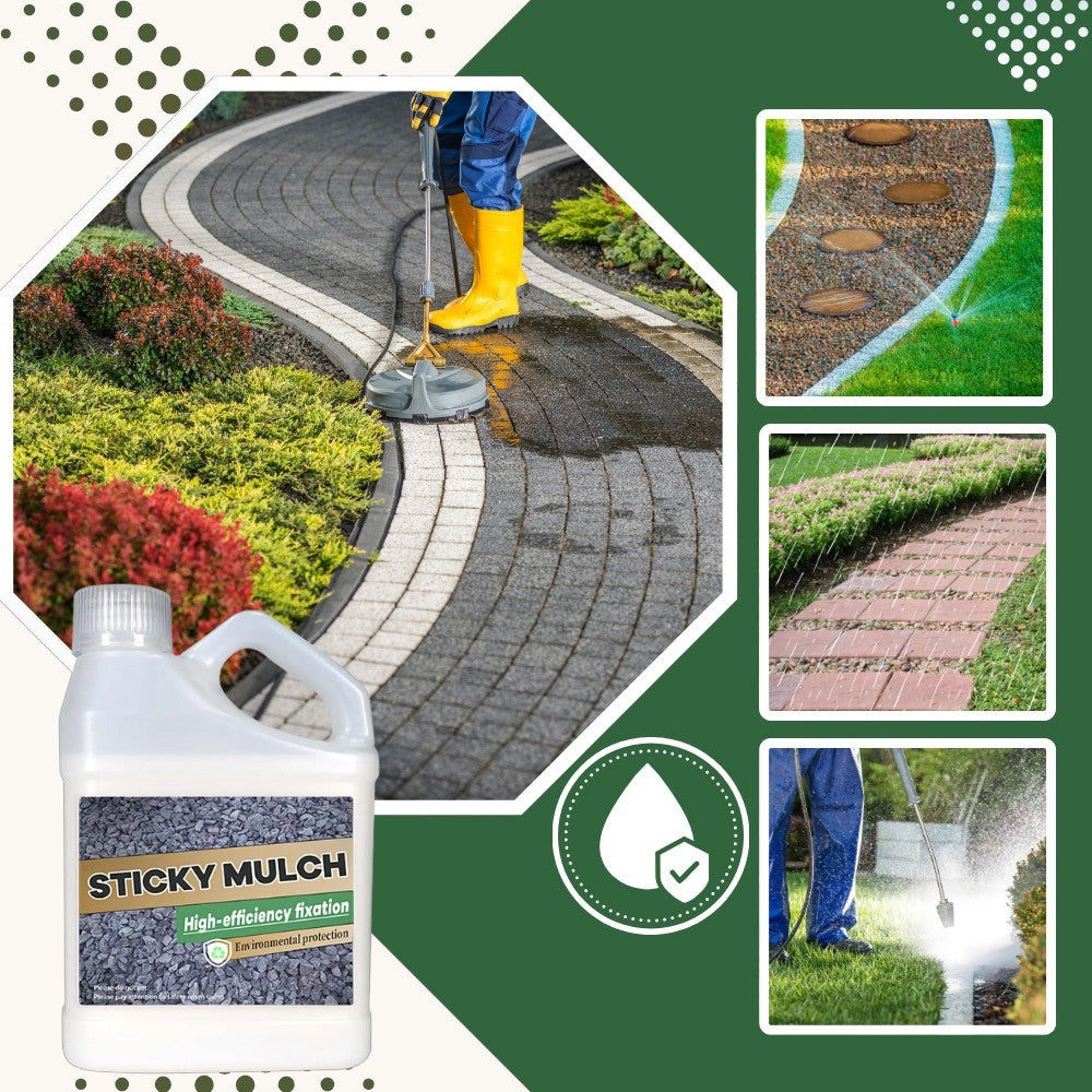 Landscape Adhesive for Mulch, Gravel & Sand – Weatherproof Binder for Beds, Paths & Slopes – Covers 86–130 sq ft