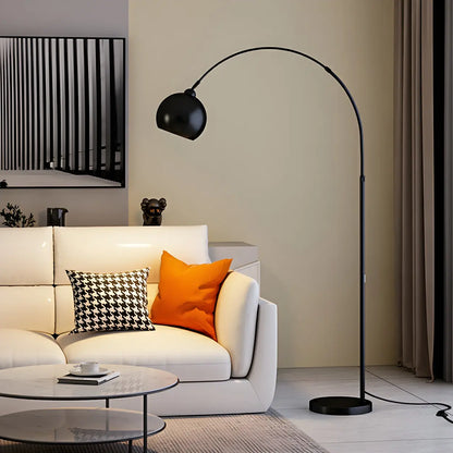 Arc Floor Lamp with Dome Shade Chrome Finish 71 in Tall Adjustable Overhead Reading Light Foot Switch Control for Living Room Home Office So