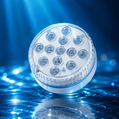 Waterproof LED Pool Light RF Remote 16 Colors Accent Lighting for Swimming Pools Hot Tubs Ponds Fountains Battery Powered Underwater