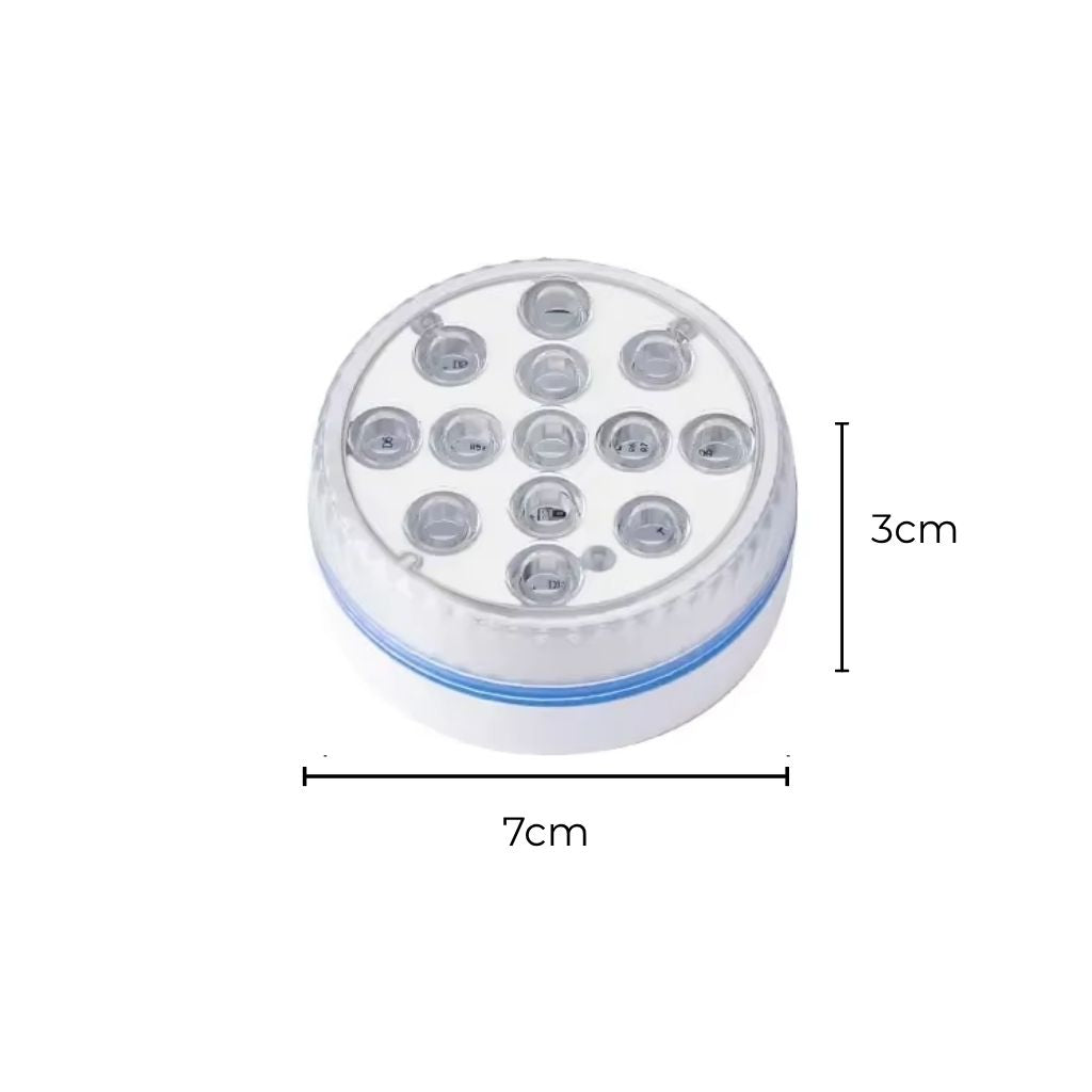 Waterproof LED Pool Light RF Remote 16 Colors Accent Lighting for Swimming Pools Hot Tubs Ponds Fountains Battery Powered Underwater