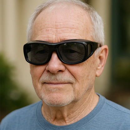 Fit-Over Polarized Sunglasses for Prescription Glasses Wearers with Side Shields for Driving Fishing Outdoor Activities