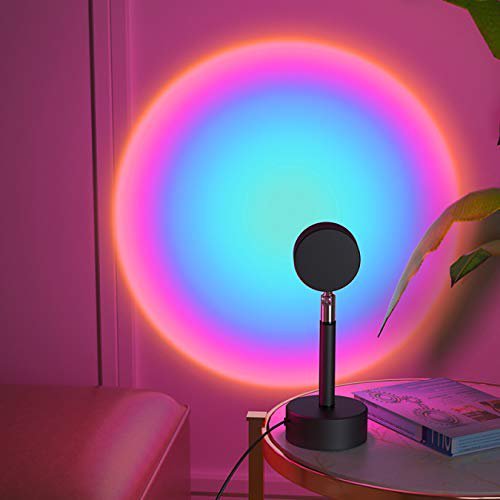 Projection Atmosphere Lamp with 16 Color Modes and Remote Control for Home Bedroom Living Room Decor | Adjustable Angle USB-Powered Ambient