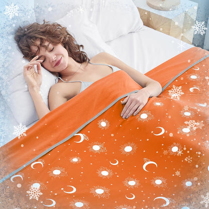 Cozy Comfort | Cooling Blanket with Double-Sided Fabric | Lightweight Summer Blanket for Hot Sleepers and Travel