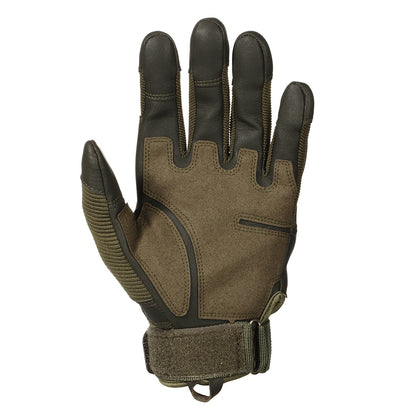 Tactical Half-Finger Gloves with Leather Palm and Cotton Back for Outdoor Work, Hiking, and Camping