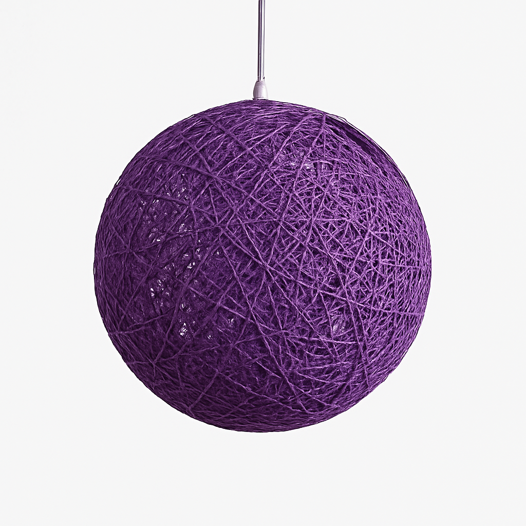 Woven Paper Globe Pendant Light with Adjustable Cord - Handcrafted Sphere Ceiling Fixture for Bedroom & Living Room