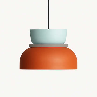 Metal Pendant Light with Sculptural Shade for Kitchen Island, Dining Room & Living Room – Modern Hanging Fixture, E27 Base