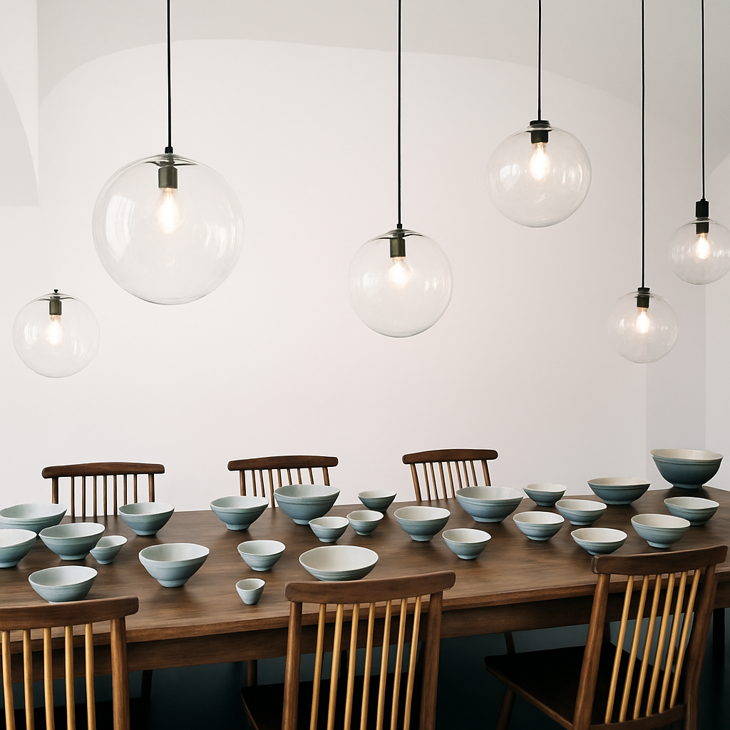 Glass Globe Pendant Light with E27 Socket Rose Gold or Black Finish Modern Ceiling Fixture for Dining Room Living Room Bedroom Office
