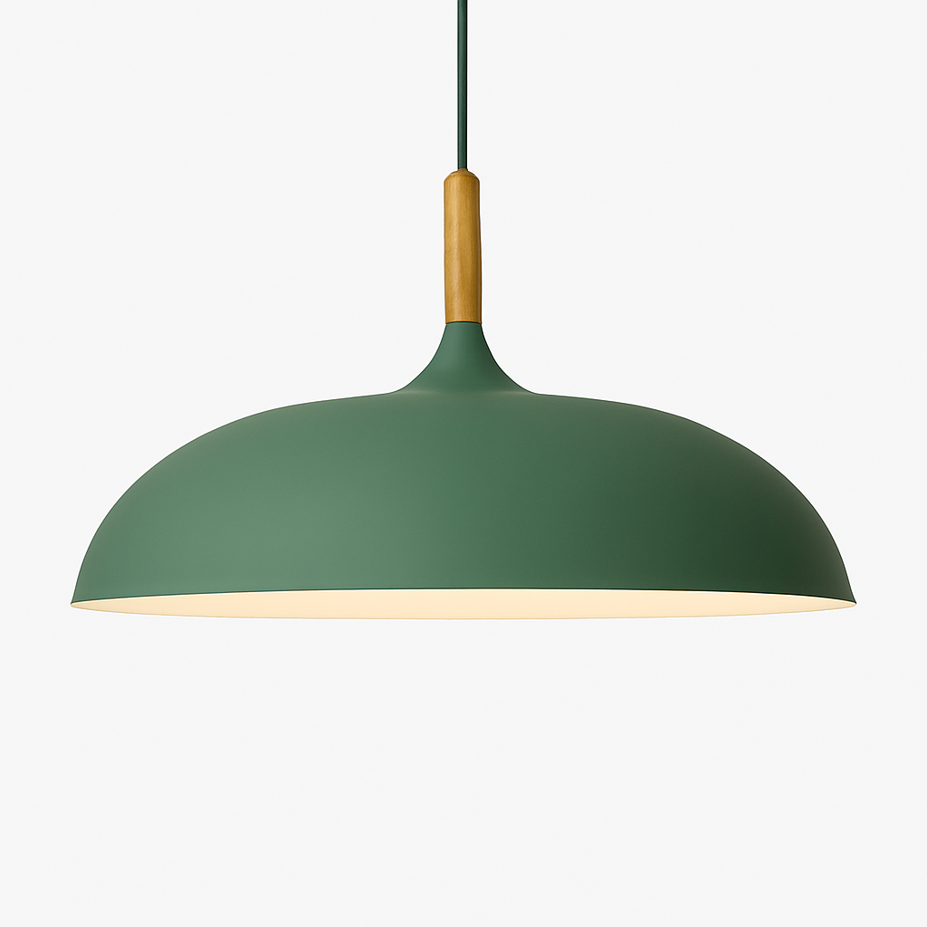 Aluminum & Wood Hanging Fixture E27 Socket for Kitchen Island Dining Room Ceiling Light Adjustable Drop Scandinavian Style Modern Minimalist