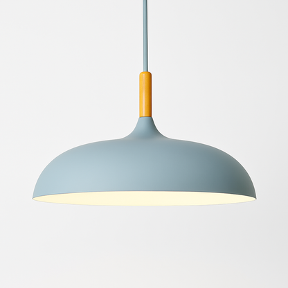 Aluminum & Wood Hanging Fixture E27 Socket for Kitchen Island Dining Room Ceiling Light Adjustable Drop Scandinavian Style Modern Minimalist