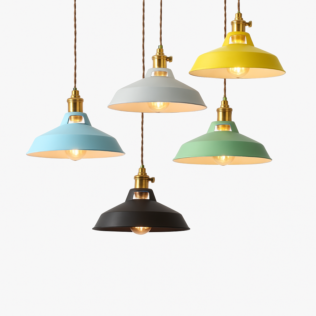 Hanging Ceiling Fixture with 39 in Adjustable Suspension E27 Metal Shade for Kitchen Island Dining Room Modern Drop Light