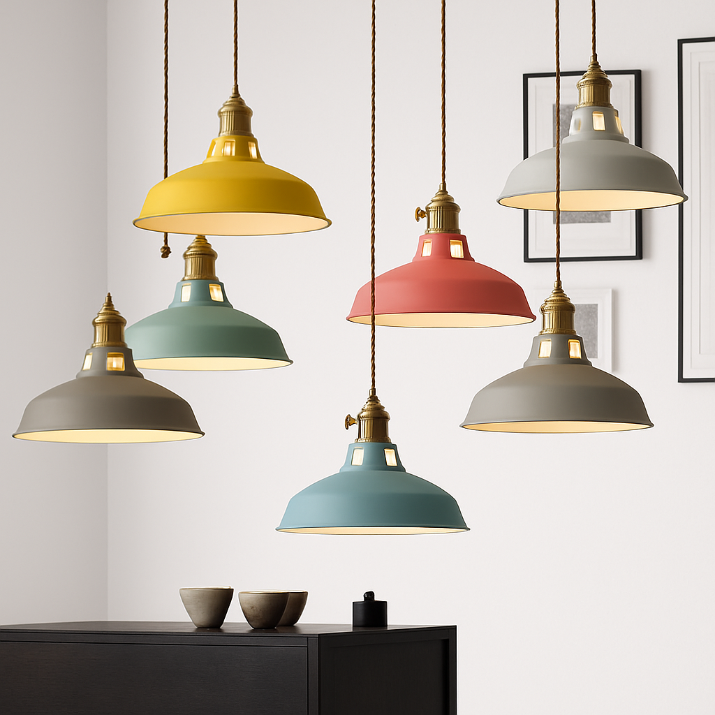 Hanging Ceiling Fixture with 39 in Adjustable Suspension E27 Metal Shade for Kitchen Island Dining Room Modern Drop Light