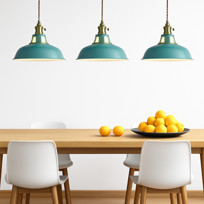 Hanging Ceiling Fixture with 39 in Adjustable Suspension E27 Metal Shade for Kitchen Island Dining Room Modern Drop Light