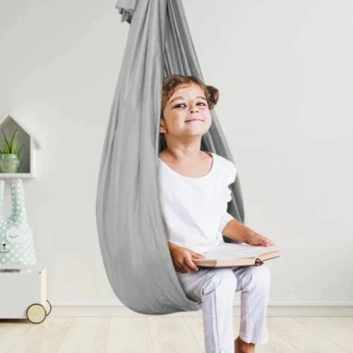 Sensory Swing Pod for Kids – Calming Cocoon Hammock Chair for Focus, Relaxation & Body Awareness – Stretchy Fabric, Indoor Therapy Swing