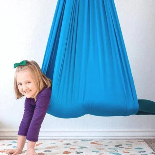 Sensory Swing Pod for Kids – Calming Cocoon Hammock Chair for Focus, Relaxation & Body Awareness – Stretchy Fabric, Indoor Therapy Swing