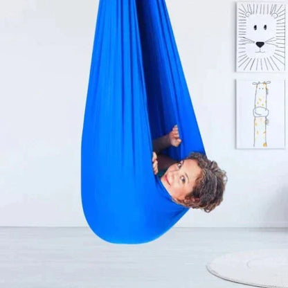 Sensory Swing Pod for Kids – Calming Cocoon Hammock Chair for Focus, Relaxation & Body Awareness – Stretchy Fabric, Indoor Therapy Swing
