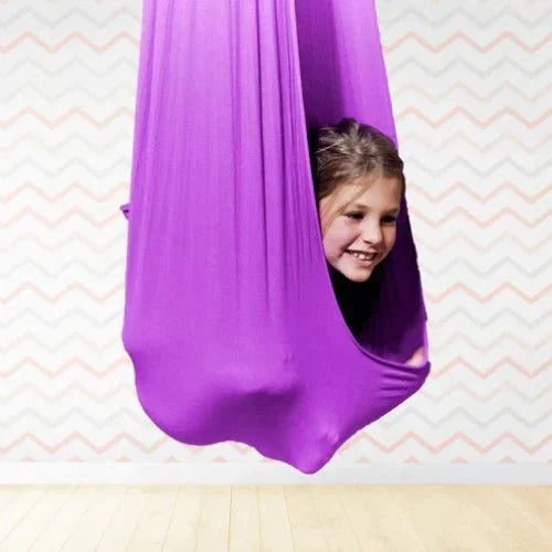 Sensory Swing Pod for Kids – Calming Cocoon Hammock Chair for Focus, Relaxation & Body Awareness – Stretchy Fabric, Indoor Therapy Swing