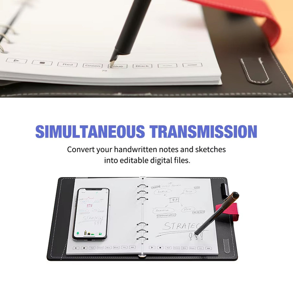 Smart Pen with Real-Time Handwriting to Text Conversion – Wireless Note Digitizer for Students, Professionals & Meetings – Works with Any