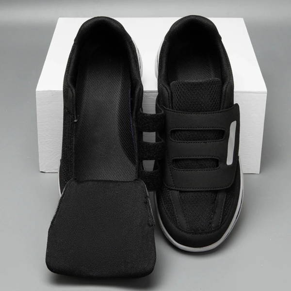 Adjustable Wide-Fit Comfort Shoes for Swollen Feet & Diabetic Care with Hook-and-Loop Straps