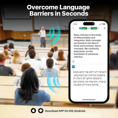 Real-Time AI Language Translator Earbuds – 144 Languages, Open-Ear Design, 80-Hour Battery, Bluetooth 5.4, Hands-Free Communication for