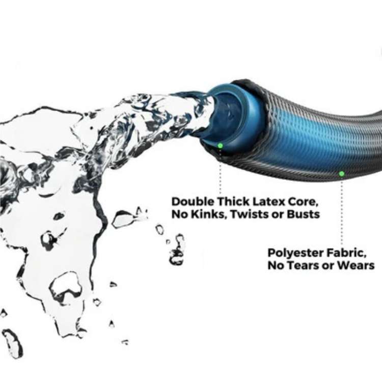 Expandable Water Hose 100 ft Self-Draining Flexible Tubing for Lawn Watering Car Wash Patio Cleaning No-Kink Garden Hose with Reinforced