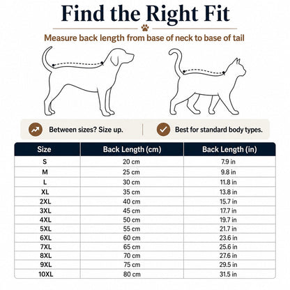 Ortekor Tattoo Print Dog & Cat Bodysuit for Walks & Photos - Soft Stretch Pet Onesie Helps Contain Loose Hair