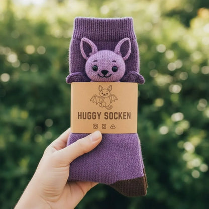 Plush Animal Slipper Socks for Women & Men - Cozy Fleece-Lined Winter Floor Socks with Non-Slip Grips