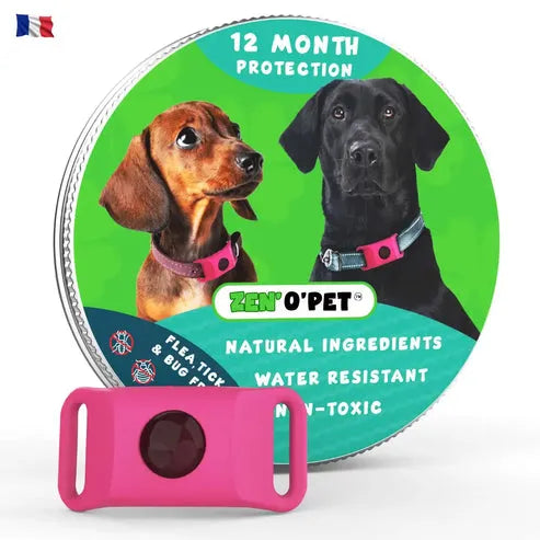 Flea and Tick Collar for Dogs – 8-Month Natural Protection for All Breeds & Sizes – Water-Resistant Adjustable Pest Repellent