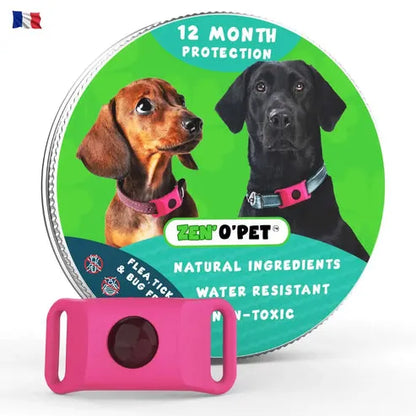 Flea and Tick Collar for Dogs – 8-Month Natural Protection for All Breeds & Sizes – Water-Resistant Adjustable Pest Repellent
