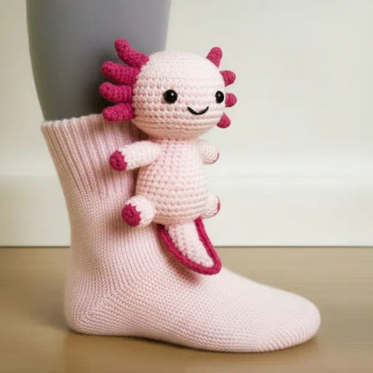 Plush Animal Slipper Socks with 3D Design – Cozy Winter Footwear for Kids & Adults