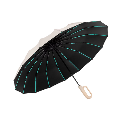 Heavy-Duty Windproof Automatic Open Umbrella with 47-Inch Canopy – Reinforced Storm Protection, One-Touch Deploy, Compact 15-Inch Fold for