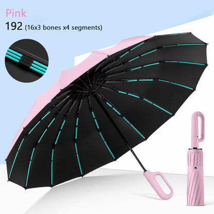 Heavy-Duty Windproof Automatic Open Umbrella with 47-Inch Canopy – Reinforced Storm Protection, One-Touch Deploy, Compact 15-Inch Fold for