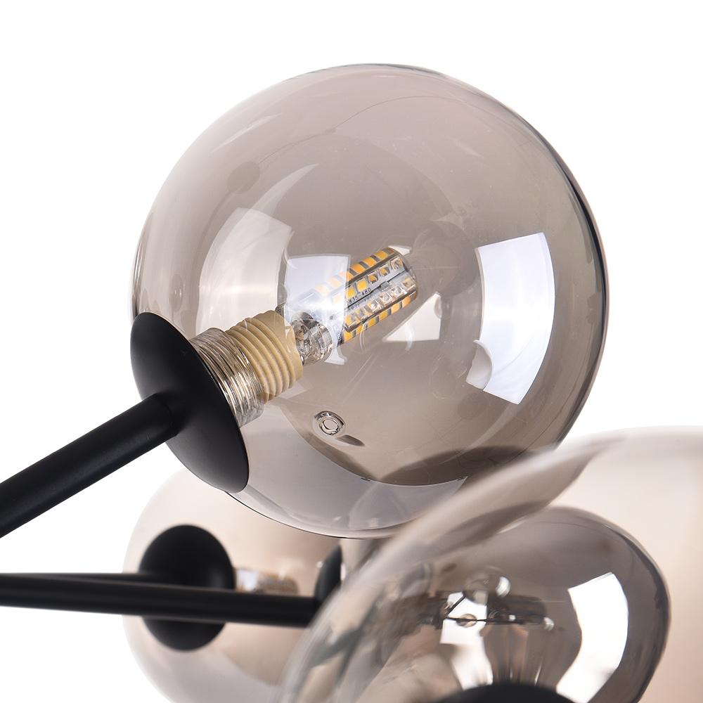 15-Light Linear Glass Globe Fixture for Dining Tables & Islands 44 in Wide Adjustable Dimmable G9 Ceiling Light