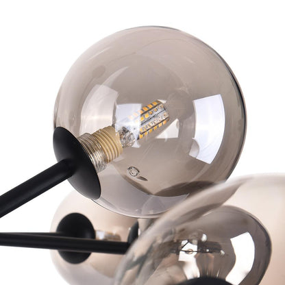 15-Light Linear Glass Globe Fixture for Dining Tables & Islands 44 in Wide Adjustable Dimmable G9 Ceiling Light