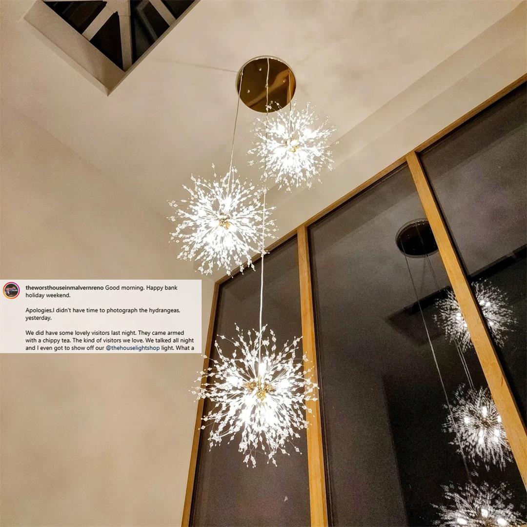 G9 Firework Sphere Pendant Light | Antique Brass Multi-Bulb Fixture for Tall Ceilings, Foyers, Stairwells & Open Living Rooms | Adjustable H