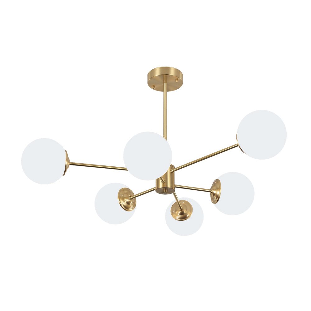Multi-Globe Pendant Light with Adjustable Height 35 in Wide Opal Glass Ceiling Fixture for Dining Room Kitchen Island Living Room Dimmable H
