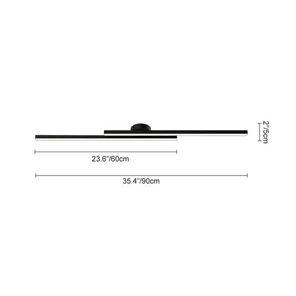 35-Inch Linear LED Vanity Light Fixture in Black – Adjustable Color Temperature Bathroom Mirror Lighting for Modern Hallways, Entryways & Po