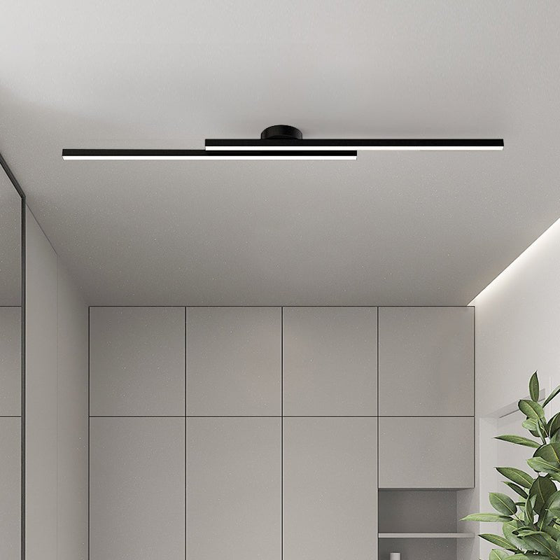 35-Inch Linear LED Vanity Light Fixture in Black – Adjustable Color Temperature Bathroom Mirror Lighting for Modern Hallways, Entryways & Po